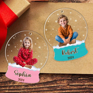 Personalized Kids Photo Christmas Ornament, Funny Photo Ornament, Christmas Kids Gift, Baby Ornament, 2024 Christmas Ornament