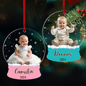 Personalized Kids Photo Christmas Ornament, Funny Photo Ornament, Christmas Kids Gift, Baby Ornament, 2024 Christmas Ornament