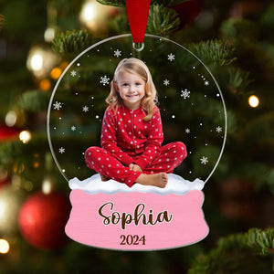 Personalized Kids Photo Christmas Ornament, Funny Photo Ornament, Christmas Kids Gift, Baby Ornament, 2024 Christmas Ornament