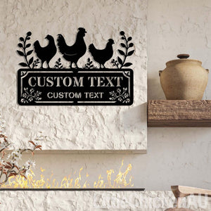 Chicken Coop Sign,Hen House Sign Custom,Metal Chicken Sign,Personalized Chicken Farm Sign,Farm Decor,Farmhouse Decor,Our Little Coop Sign