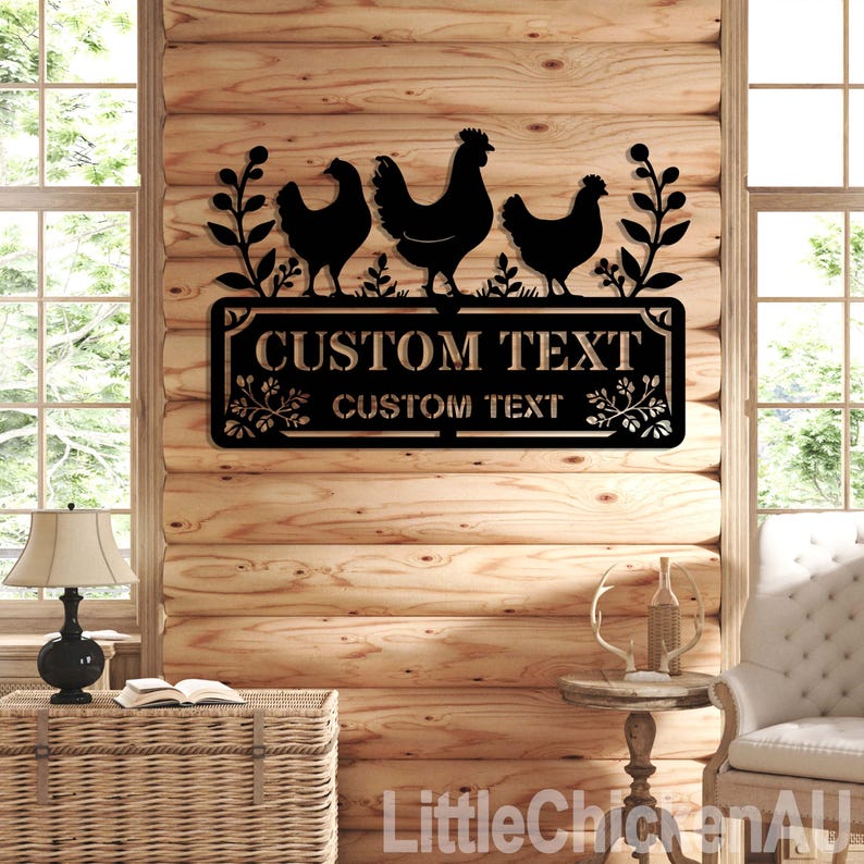 Chicken Coop Sign,Hen House Sign Custom,Metal Chicken Sign,Personalized Chicken Farm Sign,Farm Decor,Farmhouse Decor,Our Little Coop Sign