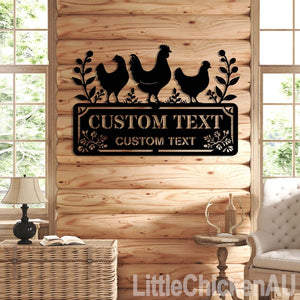 Chicken Coop Sign,Hen House Sign Custom,Metal Chicken Sign,Personalized Chicken Farm Sign,Farm Decor,Farmhouse Decor,Our Little Coop Sign