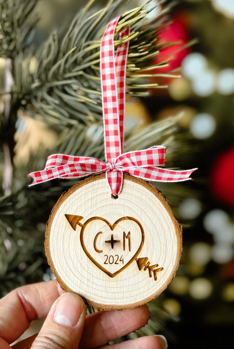 Wood Slce Chrstmas Ornament Hand Panted Gft Tags Tree Slce Tree