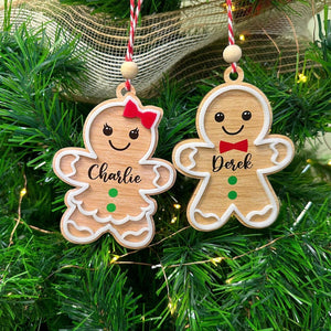 Personalized Gingerbread Christmas Ornament, 3D Customized Cookie Ornament Gift for Christmas, Custom Gingerbread Ornament Kids Ornaments