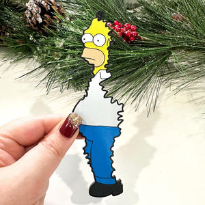 Homer Ornament, Homer Bush Ornament, Funny Ornaments, Meme Ornaments, Secret Santa Gift, White Elephant Gift, Custom Christmas Ornament