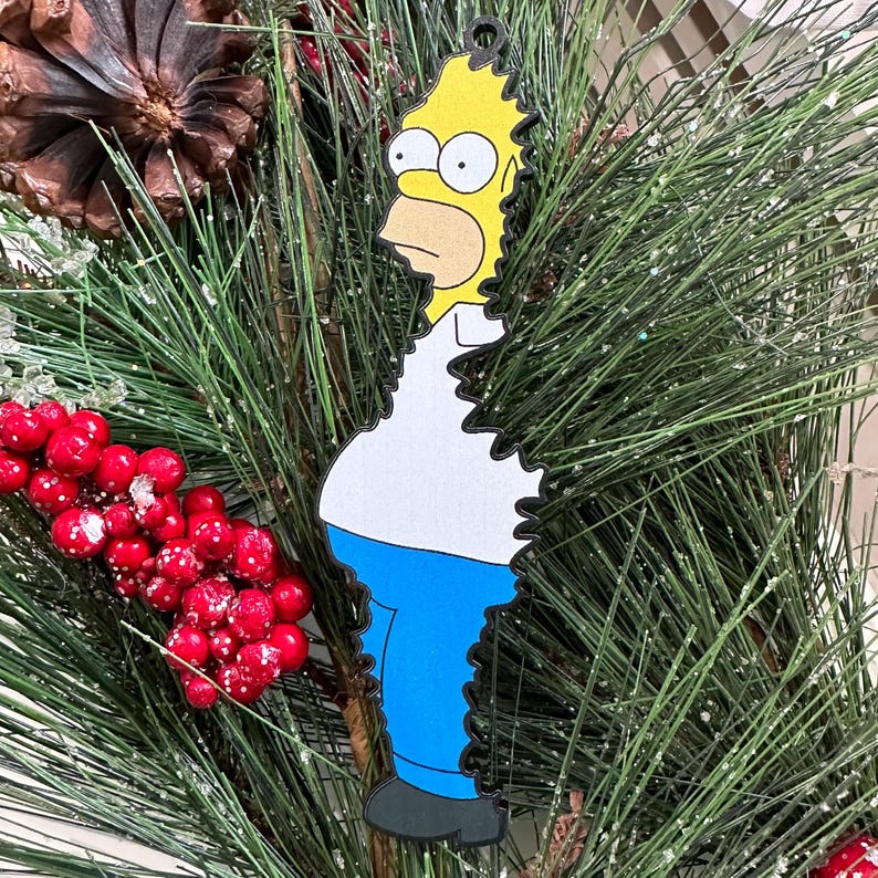 Homer Ornament, Homer Bush Ornament, Funny Ornaments, Meme Ornaments, Secret Santa Gift, White Elephant Gift, Custom Christmas Ornament