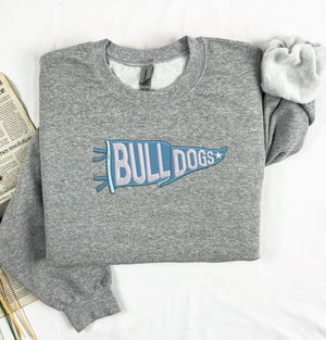 Custom Embroidered Pennant Shirt, Custom High School College Football Sweatshirt with College Name, Game Day Shirt, Football Team Shirt Gift