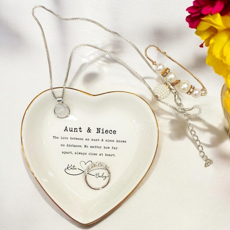 Personalized Aunt Niece Ring Dish/Aunt Niece Gift/Gift For Aunt from Nephew or Niece/Birthday Gifts/Gift for Auntie Keepsake/Baptism Gifts