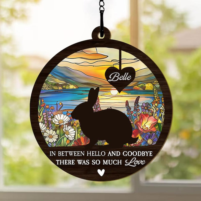 Rabbit Memorial Gift, Rainbow Bridge, Pet Sympathy Gift, Pet Loss Gift, Bunny Loss, Pet Memorial Gift, Rabbit Lover Gift, Bunny Decoration