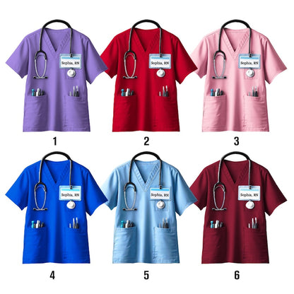 Personalized Scrubs Nurse Ornament, Doctor Christmas Glass Ornament, Healthcare Workers, Gift For Co-worker, RN Keepsake, BSN Costume Gift