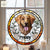 Custom Pet Portrait Stained Glass Suncatcher, Pet Memorial Decor SunCatcher, Custom Dog Portrait from Photo, Pet Lover Gift Window Hanging