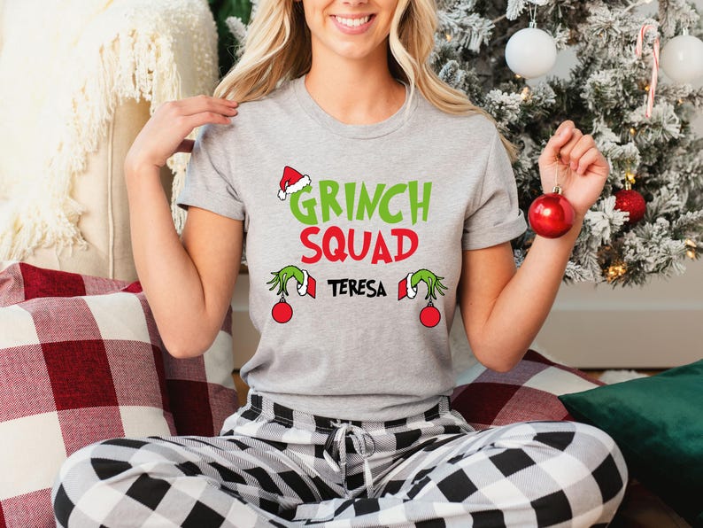 Custom Grinchmas 2024 Shirts, Christmas Grinch Squad Shirt, Christmas Grinch T-Shirts, Merry Christmas 2024 T-Shirts, Christmas Family Shirt