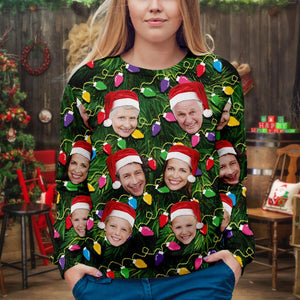 Custom Face Christmas Family Xmas Leds, Personalized Family Photo Ugly Sweater, Ugly Christmas Pattern, Christmas Sweatshirt, Christmas Gift il_794xN.6275458432_j6np.jpg