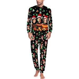 Custom Christmas Pajama Set, Personalized Family Pajamas with Picture, Custom Pajamas with Face, Bachelorette Party Pajama, Christmas Pajama