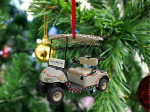 Personalized Golf Cart Christmas Ornaments, Golf Cart Flat 2D Ornament, Golf Ornaments for Christmas Tree Car Hanging, Gift for Golf Lovers