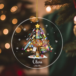 Artist Ornament, Artist Gifts, Art Teacher Ornament, Artist Girl Ornament, Personalized Artist Ornament, Painters Gifts, Gift For Artist