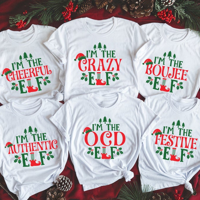 I'm The Elf Family Christmas Matching Shirt, Custom Christmas Family Matching Shirt, Personalized Funny Christmas Holiday Family Tees