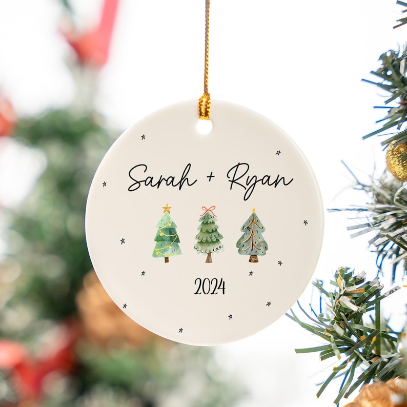 Personalized Couples Christmas Ornament, Couple Names Christmas Ornament, Our First Christmas Together, New Couple Gift