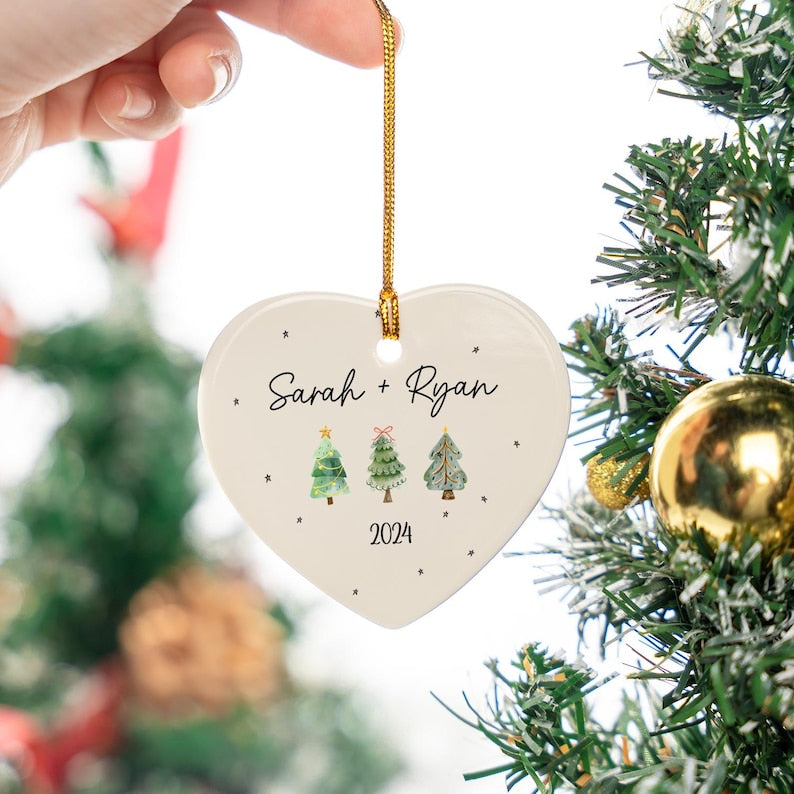 Personalized Couples Christmas Ornament, Couple Names Christmas Ornament, Our First Christmas Together, New Couple Gift