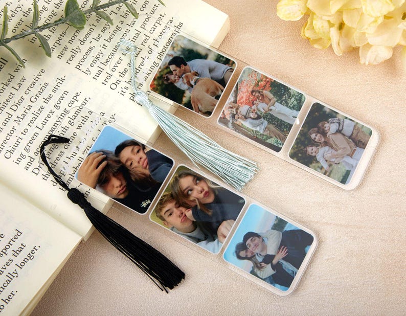 Personalised Photo Bookmark,Custom Acrylic Bookmark for Her,Picture Bookmark,Bookmark For Women,Christmas Gift,Gift For Her,Book Lovers Gift