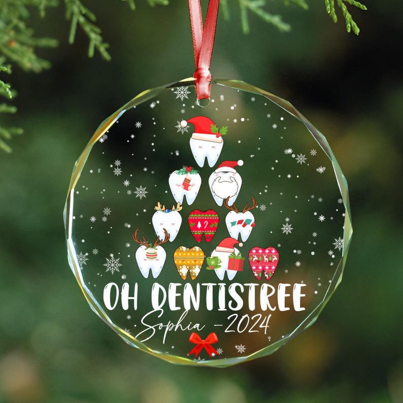 Custom Dentist Christmas Ornament, Oh Dentistree, Dental School Gift,Dental Christmas Ornament, Tooth Christmas Ornament,Dental Student Gift