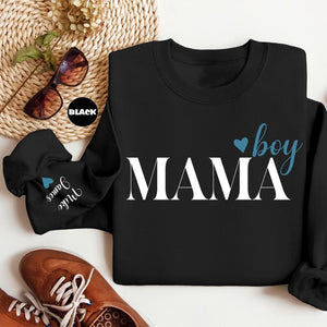 Personalized Boy Mama Sweatshirt, Custom Mama Of Boys Hoodie, Baby Announcement Outfit, New Mom Clothing, Mommy Outfit, Momma Birthday Gifts