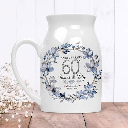 Personalized 60th Wedding Anniversary Flower Vase, 60th Wedding Anniversary Keepsake Gift, Diamond Wedding Anniversary Gift il_794xN.6282627126_i6z3.jpg