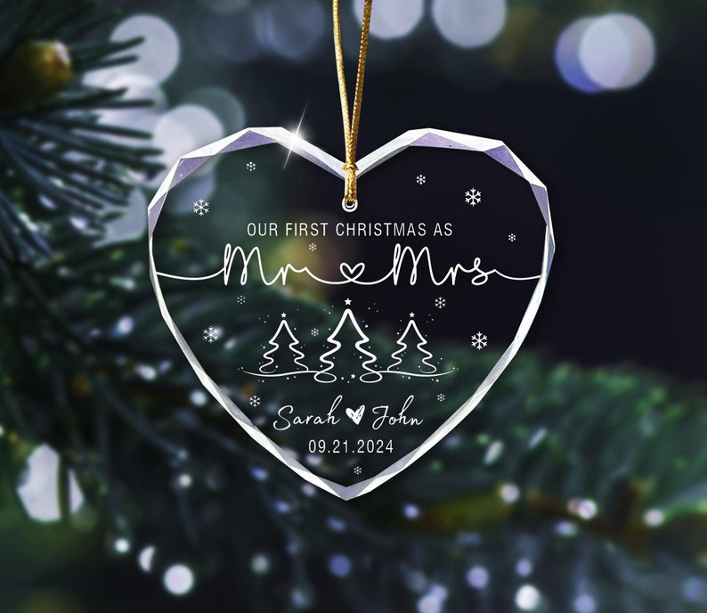 Our First Christmas As Mr & Mrs Ornament, First Christmas Married Ornament 2025, Just Married Ornament, Wedding Ornament, Mr And Mrs Gifts