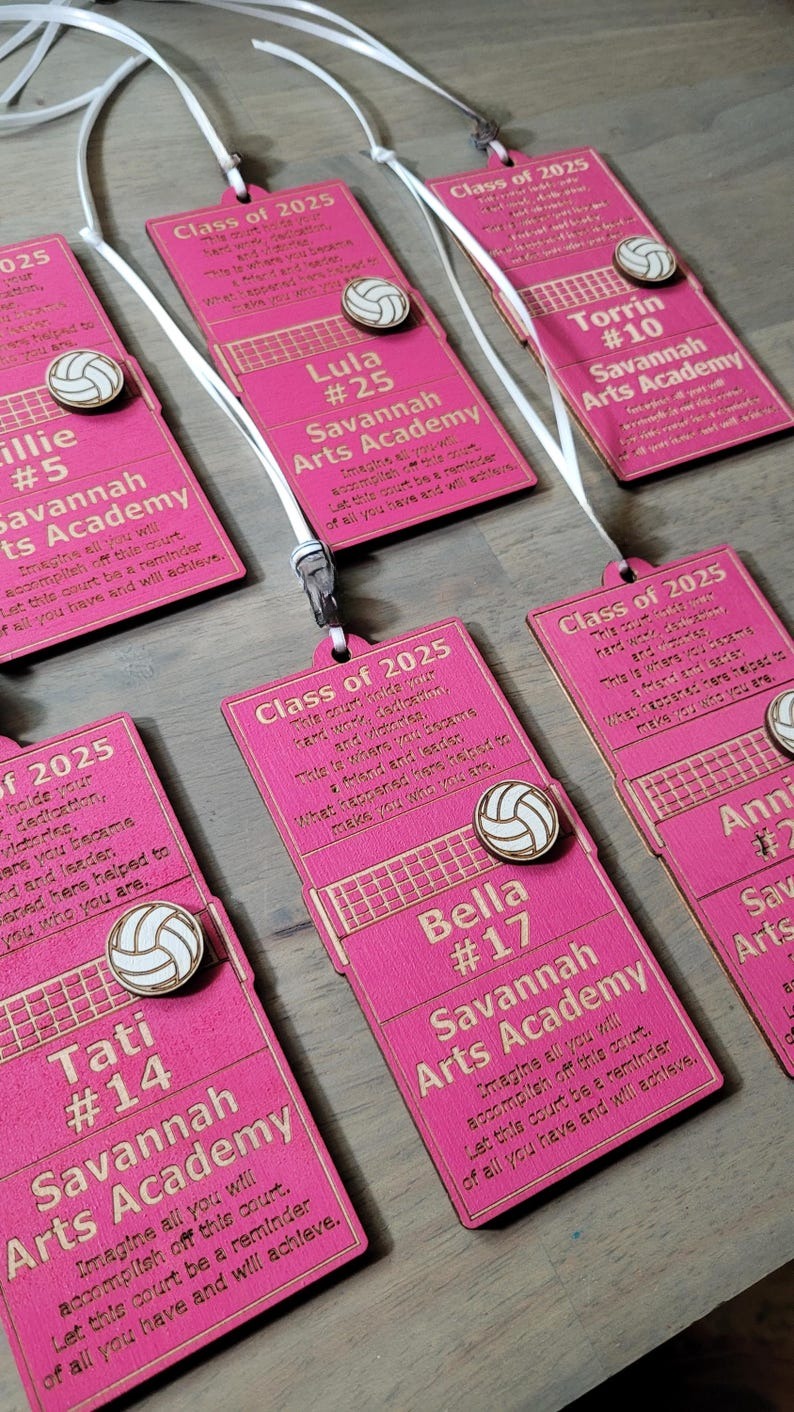 Volleyball Senior Night Gift + Banquet Bouquet Tag + Homecoming Event + Christmas Ornament + Coach Mom Goodie Bag Present + Keepsake