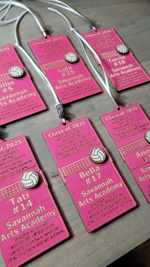 Volleyball Senior Night Gift + Banquet Bouquet Tag + Homecoming Event + Christmas Ornament + Coach Mom Goodie Bag Present + Keepsake