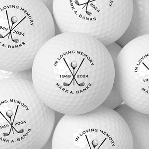 Personalized In Loving Memory Memorial Golf Ball Favor Custom Funeral Gift Custom Memorial Golf Ball Celebration of Life Memento Funeral Service