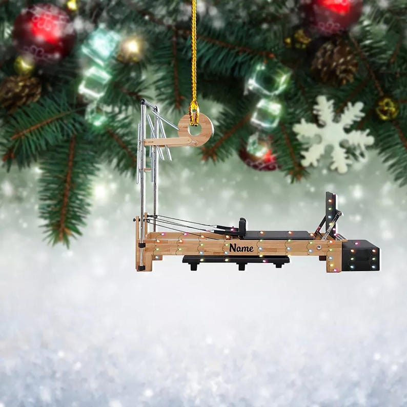 Pilates equipment Xmas Personalized Gift, Pilates equipment Christmas Ornament, Custom Shape Flat Acrylic Ornament, Gift For Pilates Lover