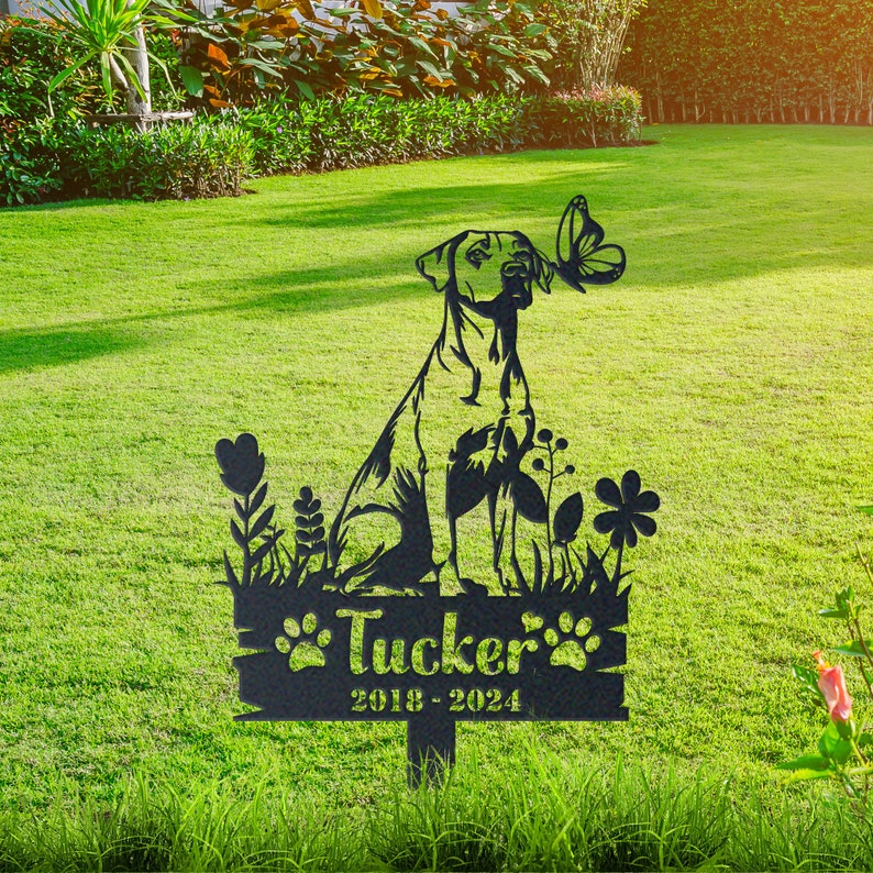 Personalized Dog Memorial Stake, Custom Dog Photo In Loving Memory, Dog Memorial Gift, Pet Loss Gift