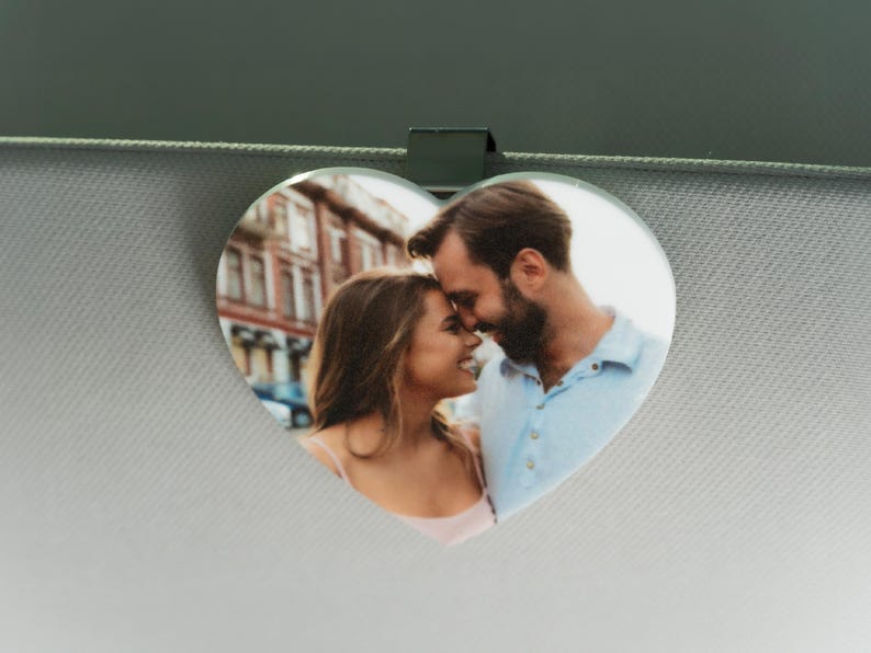 Personalized Valentine's Day Gift For Him, Custom Photo Car Visor Clip, Husband Gifts, Drive Safe Visor Clip With Picture Gift For Boyfriend