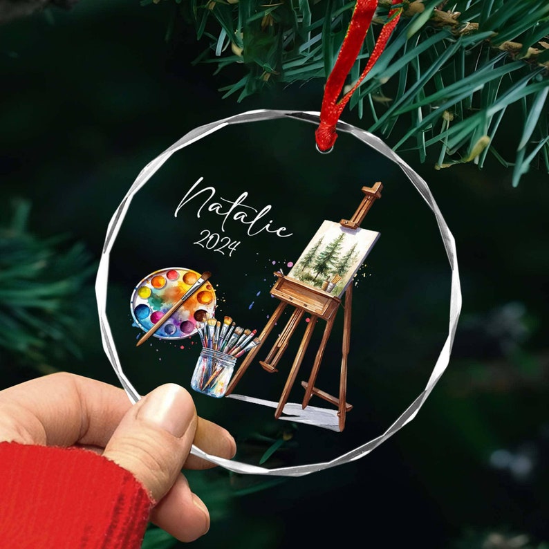 Personalized Artist Ornament, Artist Ornament, Artist Gifts, Art Teacher Ornament, Artist Girl Ornament, Painters Gift, Gift For Artist