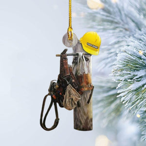 Personalized Lineman Christmas Ornament, Worker Lineman Tree Hanger, Lineworker Ornament, Lineman Christmas Gift For Dad, Gift For Lineman