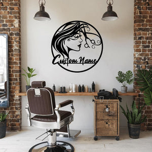Custom Hair Stylist Metal Sign: Salon Decor, Hairdresser Gift