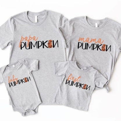 Pumpkin Family Shirts: Matching Halloween Costume, Fall Shirts
