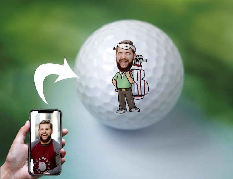 Unique Custom Golf Balls, Cartoon Golf Balls, Golf Gift, Gift For Golfer, Wedding Gift, Anniversary Gifts, Groomsmen Gift, Best Man Gift