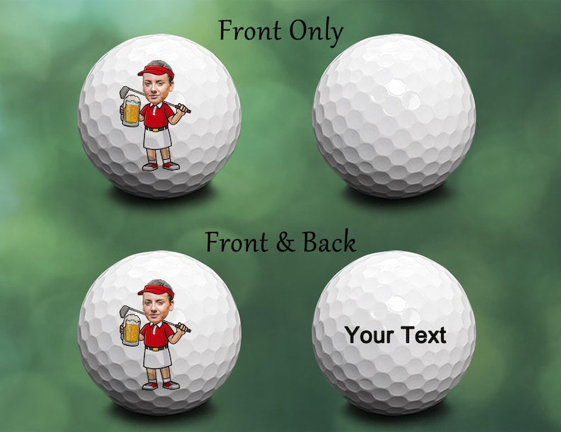 Unique Custom Golf Balls, Cartoon Golf Balls, Golf Gift, Gift For Golfer, Wedding Gift, Anniversary Gifts, Groomsmen Gift, Best Man Gift