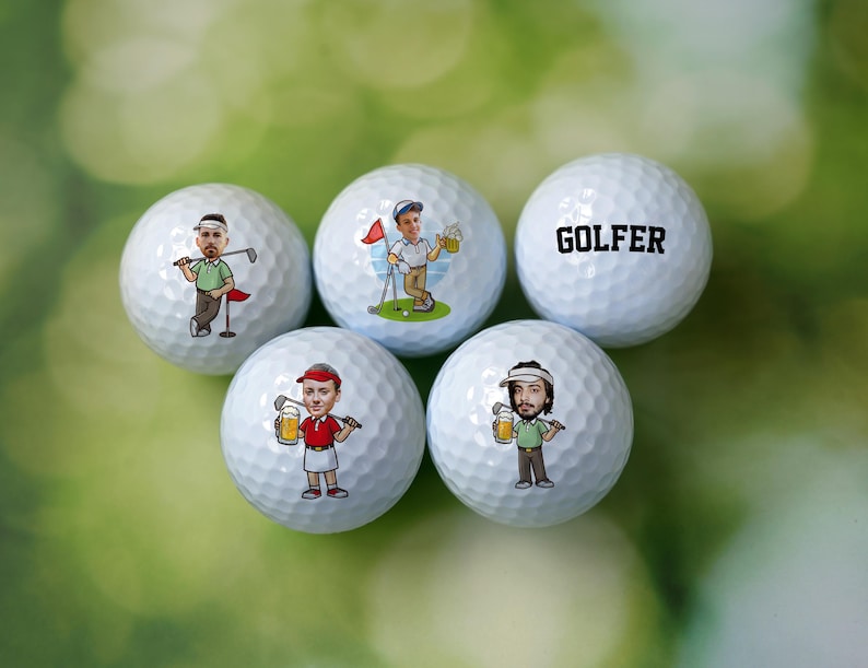 Unique Custom Golf Balls, Cartoon Golf Balls, Golf Gift, Gift For Golfer, Wedding Gift, Anniversary Gifts, Groomsmen Gift, Best Man Gift