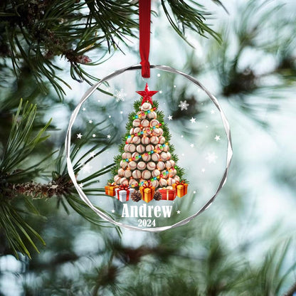 Baseball Christmas Ornament, Baseball Ornament, 2024 Ornament, 2024 Baseball Ornament, Personalized Baseball Ornament, Baseball Mom Gift