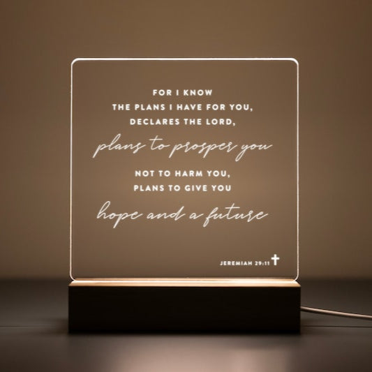 Bible Verse LED Light, Custom LED Night Light, Favorite Bible Verse, LED Frame, New Home Gift, Christian Gift