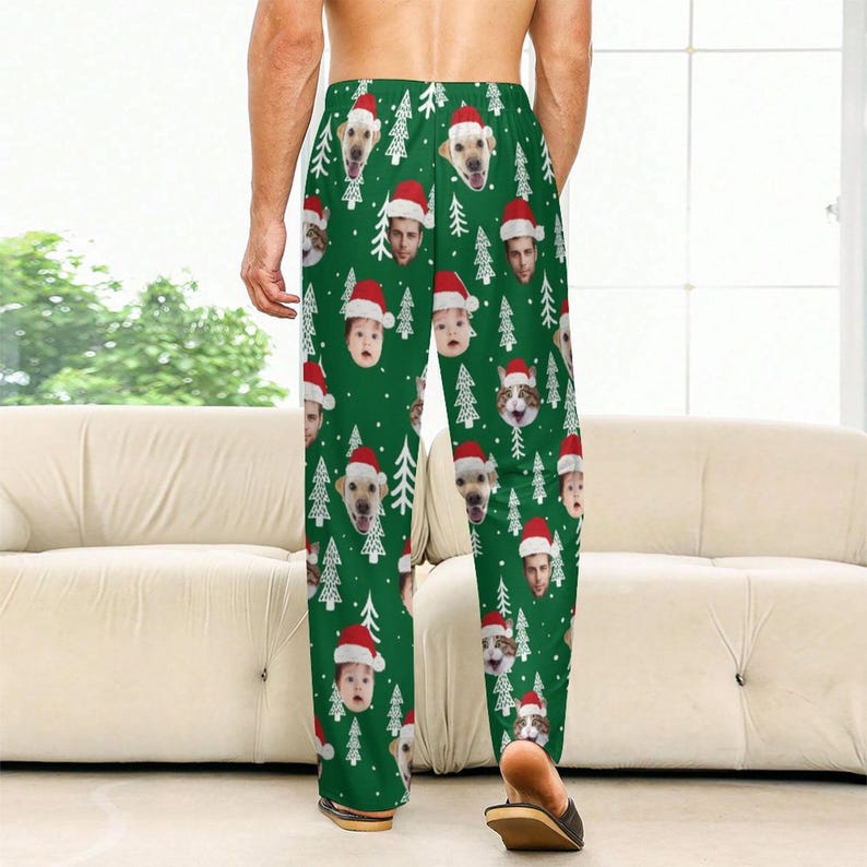 Christmas Pajama Pants with Faces, Faces on Pajamas, Face Pajama Pants, Personalized Pajamas with Face, Custom Face Pajamas, Gift for Family