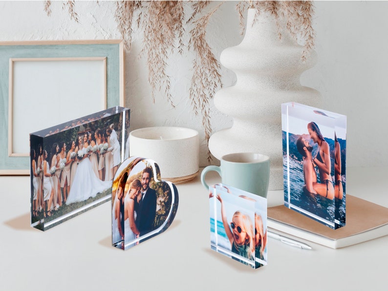 Photo Gifts, Custom Photo Block Acrylic, Acrylic Block Wedding Gift, Gifts for Couples, Anniversary Gift, Gifts for Her