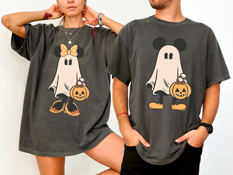 Retro Mickey Minnie Halloween Couple Shirts, Mickey Ghost Shirt, Minnie Ghost Shirt, Spooky Season Shirt, Disney Halloween il_794xN.6289650216_vj04.jpg