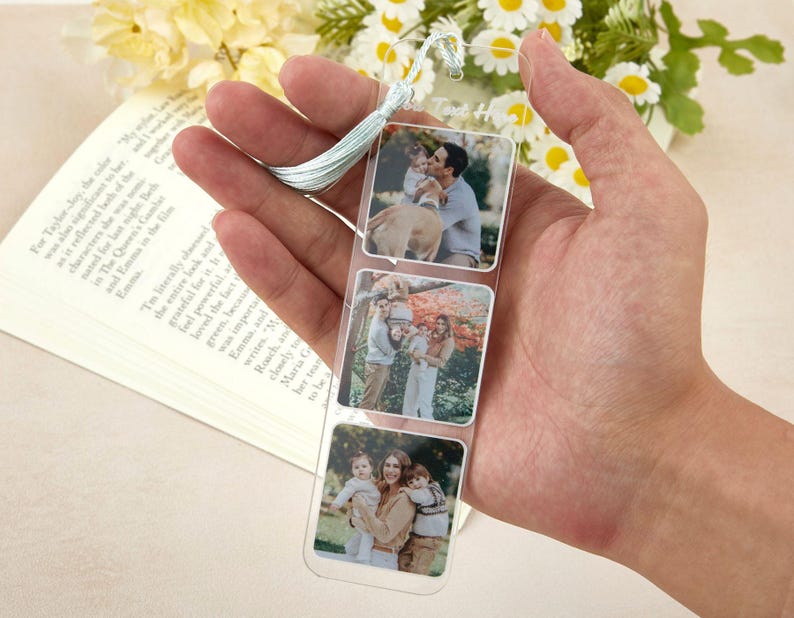 Personalised Photo Bookmark,Custom Acrylic Bookmark for Her,Picture Bookmark,Bookmark For Women,Christmas Gift,Gift For Her,Book Lovers Gift