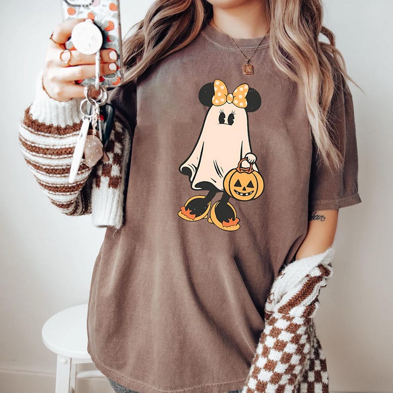 Retro Mickey Minnie Halloween Couple Shirts, Mickey Ghost Shirt, Minnie Ghost Shirt, Spooky Season Shirt, Disney Halloween il_794xN.6289654960_sw1l.jpg
