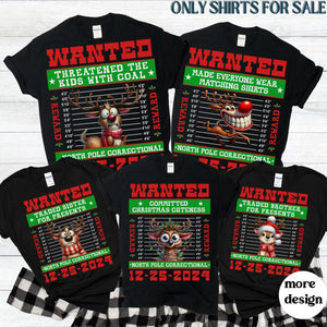 Family Christmas Pajamas, Matching Holiday Pajamas for Family, Christmas PJs, Family Christmas Shirts, Reindeer North Pole Correctional