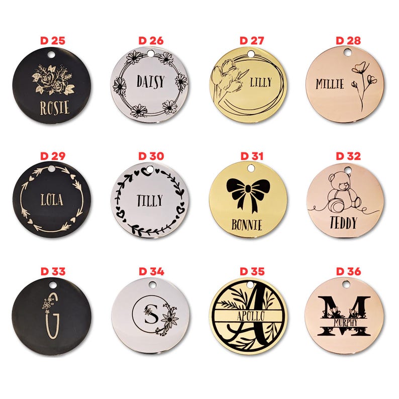 Personalized Pet ID Tag: Custom Engraved Stainless Steel Dog Cat Tag